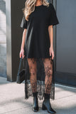 Wildflower Patchwork Maxi Dress Black