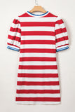 Americana Puff Sleeve Mini Dress
