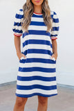 Blue Belle Puff Sleeve Dress
