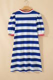 Blue Belle Puff Sleeve Dress