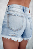 Coastal Cutie Distressed Denim Shorts