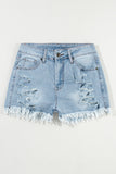 Coastal Cutie Distressed Denim Shorts