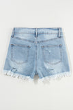 Coastal Cutie Distressed Denim Shorts