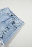 Coastal Cutie Distressed Denim Shorts