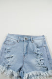 Coastal Cutie Distressed Denim Shorts