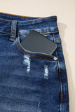 Sail Away Distressed Denim Shorts