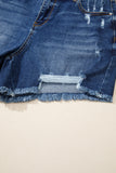Sail Away Distressed Denim Shorts