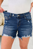 Sail Away Distressed Denim Shorts