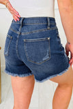 Sail Away Distressed Denim Shorts