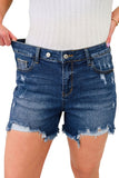 Sail Away Distressed Denim Shorts