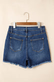 Sail Away Distressed Denim Shorts