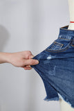 Sail Away Distressed Denim Shorts
