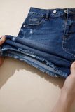 Sail Away Distressed Denim Shorts