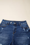 Sail Away Distressed Denim Shorts
