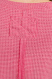 Leave It to Me Waffle Knit Relaxed Tee in  Pink