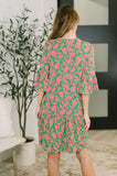 Lizzy Sunday Dress in Emerald Abstract Floral- 7/20/2026