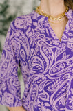 Lizzy Sunday Dress in Purple Paisley- 7/20/2026
