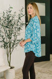 Lizzy Top in Aqua Paisley