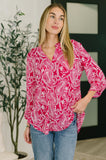 Lizzy Top in Pink Paisley