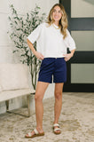 Monoca High Waisted Short in Navy
