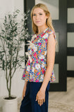 Mrs. Dependable Bow Detail Peplum Top