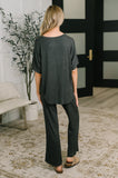 Ol' Reliable Top and Bottom Lounge Set in Charcoal