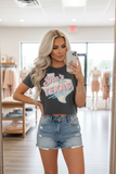 She's From Texas Graphic Crop Tee