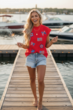 Patriotic Sequin Graphic Top