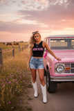 Black Cowboy Pillows Tank