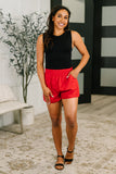 Rile Me Up High Waisted Shorts in Tomato