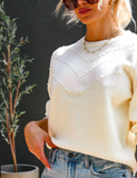 Pearl Of Wisdom Knit Pullover Sweater