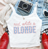 Red, White & Blonde Tank