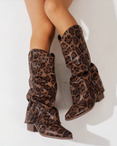 Vintage Slouchy Pointed Toe Cowboy Boots