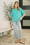 Sense of Clarity Boxy Top in Turquoise