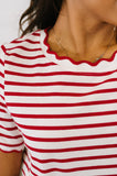 Something New Scalloped Hem Top