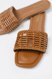 Stair Cognac Woven Slip On Sandal