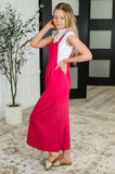 Suit Yourself Adjustable Strap Jumpsuit in Pink