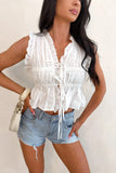 Sunday In Bloom Ruffle Vest Top