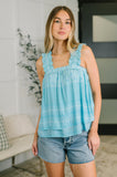 Sweetie Pie Square Neck Ruffled Strap Blouse