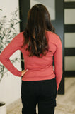 The Girls are Back in Town Long Sleeve Top in Burgundy