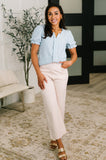 To Call My Own Textured Blouse in Powder Blue