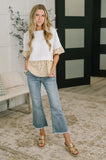 Welcome Me Home Gingham Print Top