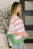 What's a Girl to Do Contrast Trim Relaxed Top