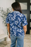 Wheels Are in Motion Puff Sleeve Floral Blouse