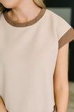 Your Place Or Mine Contrast Detail Midi Dress