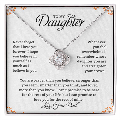 To My Daughter | Love Knot Necklace