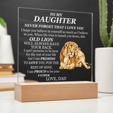 To My Daughter | Square Acrylic Plaque