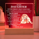 To My Daughter | Square Acrylic Plaque