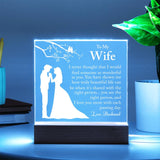 To My Wife | Square Acrylic Plaque