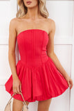 Welcome Back Dreamer Corset Strapless Mini Dress